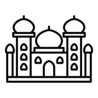 icono de línea de taj mahal vector