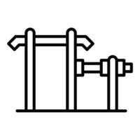 Gym Hand Bar Line Icon vector