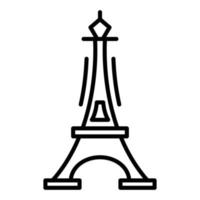 Eiffel Tower Line Icon vector