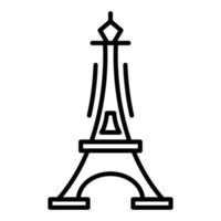 icono de la línea de la torre eiffel vector