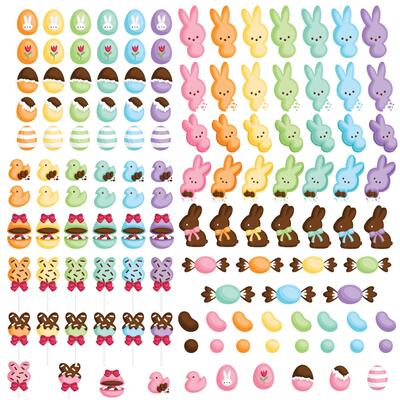 Happy Easter, set of vector design elements