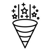 icono de línea de confeti vector