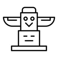Totem Line Icon vector