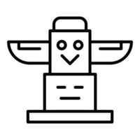 Totem Line Icon vector