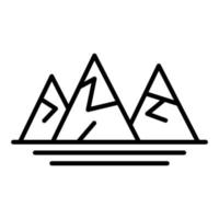 Wild Mountain Line Icon vector