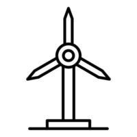 icono de línea de molino de viento vector