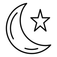 Moon Line Icon vector