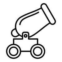 Pirate Cannon Line Icon vector