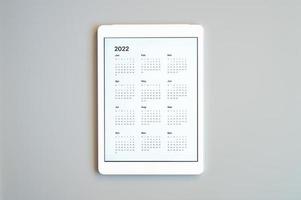 tablet calendar 2022 photo