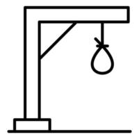 Gibbet Line Icon vector