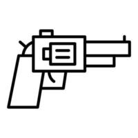 Revolver Line Icon vector