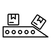 Automatic Conveyor Line Icon vector