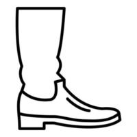 icono de línea de botas salvajes vector