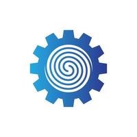 Gear wheels logo vector design