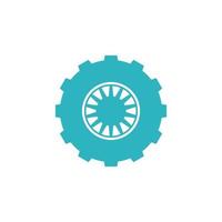 Gear wheels logo vector design