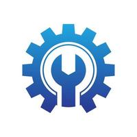 logotipo de servicios de engranajes vector