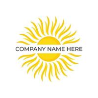 Orange sun logo for your company. Vector Sun Icon.