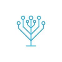 Circuit Board Tech Tree Logo vector