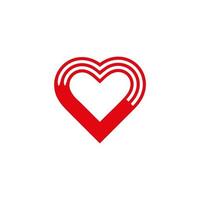 Vector heart icon. Abstract love logo.