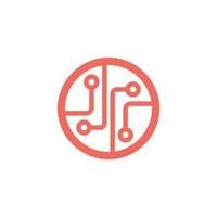 Circuit board, technology vector icon. Web site design, logo, app. Globe, World Technology Logo, Icon.