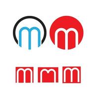 conjunto de logotipo de letra m. icono de vector de letra m.