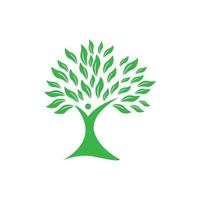 diseño de vector de logotipo de árbol verde