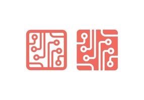 Circuit board, technology vector icon. Web site design, logo, app. Globe, World Technology Logo, Icon.