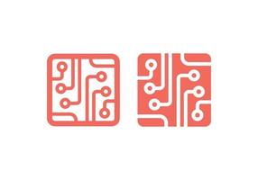 Circuit board, technology vector icon. Web site design, logo, app. Globe, World Technology Logo, Icon.