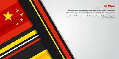 Geometric background design with red, yellow, black and white colors vector