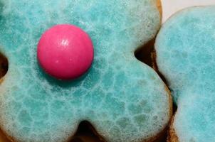 christmas cookie with pink ball photo