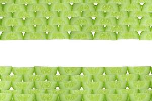 Cucumber slice isolated on a white background. photo