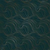 Vector seamless pattern. Golden lines on a green background. Luxury background