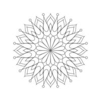 Mandala line vector. A symmetrical round monochrome ornament. Coloring vector