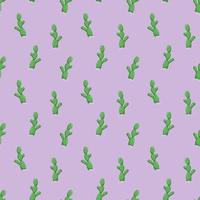 Vector seamless pattern with cacti. Natural summer print. Flat child illustration.