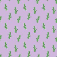 Vector seamless pattern with cacti. Natural summer print. Flat child illustration.