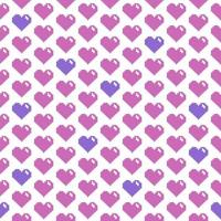 Vector seamless pattern of hearts. Pixel background. Love. Valentines Day.