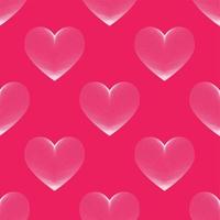 Vector seamless pattern linear heart. Valentine's Day. Love.