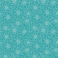 Vector seamless natural pattern. Light contour floral print. Children's background