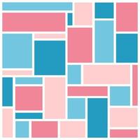 Vector abstract geometric background. Mosaic tiles in pastel colors. Multicolored rectangles