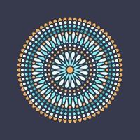 Dot painting meets mandalas. Aboriginal style of dot painting and power of mandala. Decorative flower vector