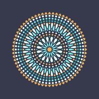 Dot painting meets mandalas. Aboriginal style of dot painting and power of mandala. Decorative flower vector