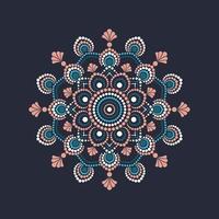Vector dot painting mandalas. Aboriginal style of dot painting