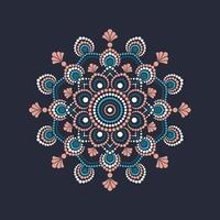 mandalas de pintura de puntos vectoriales. estilo aborigen de pintura de puntos vector