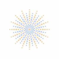 Vector abtracty curved geometric photogura from points. Orange and blue lines. Element for your design and ideas.