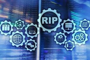 RIP Routing Information Protocol. Technology networks concept photo