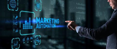 Marketing automation concept. Business Technology Internet and network photo