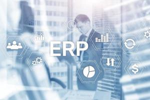 Enterprise resource planning ERP concept. Business People photo
