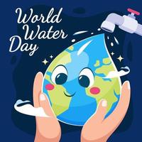 celebración del evento del día mundial del agua vector