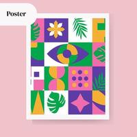 poster with abstract geometric shapes. vector illustration template