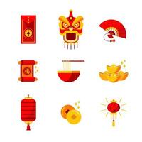 Chinese New Year Gong Xi Fa Cai Iconic Sticker vector